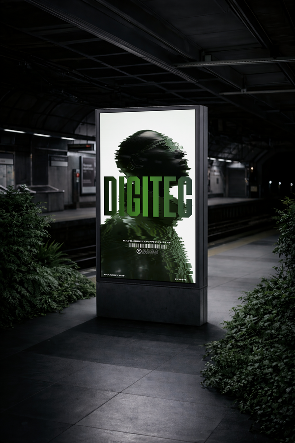 Subway Station Lightbox Poster Mockup