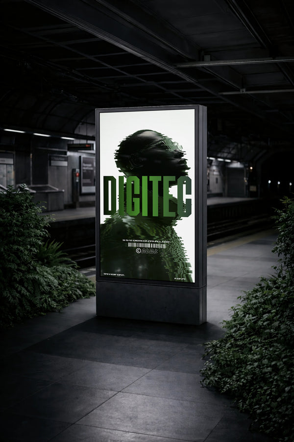 Subway Station Lightbox Poster Mockup