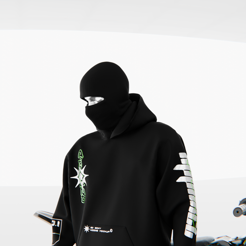 3D Streetwear Hoodie Template